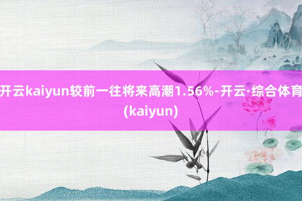 开云kaiyun较前一往将来高潮1.56%-开云·综合体育(kaiyun)