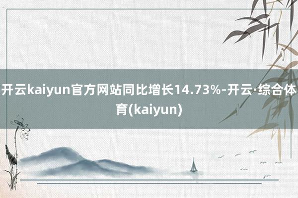 开云kaiyun官方网站同比增长14.73%-开云·综合体育(kaiyun)